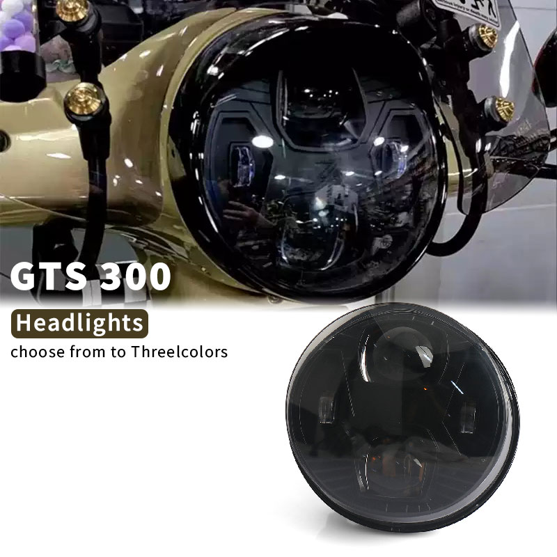 Model Kit Vespa - LED 원형 헤드라이트 키트, 블랙 및